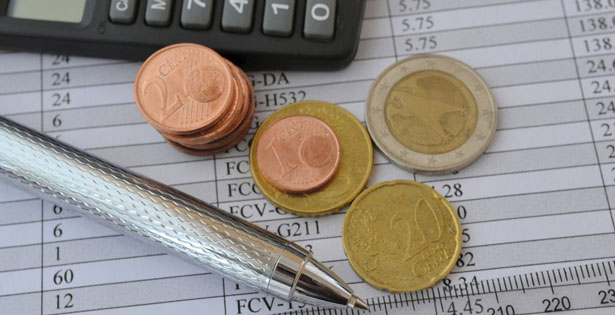 Pièces de monnaie et compte